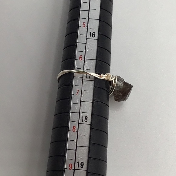 New Ring Natural Raw Smokey Quartz Labradorite Wire Wrapped Dainty Siz… - Picture 9 of 9